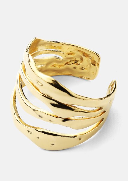 Anillo Wave - 18k Chapado en oro