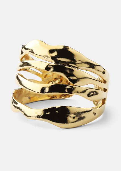 Anillo Wave - 18k Chapado en oro
