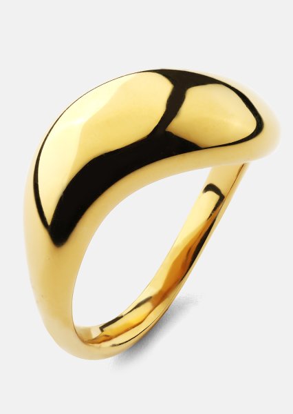 Anillo Soft Curve - 18k Chapado en oro