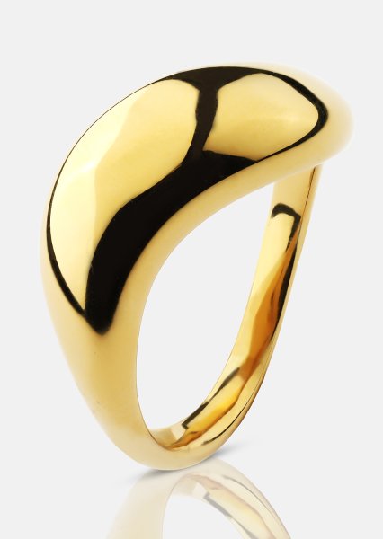 Anillo Soft Curve - 18k Chapado en oro