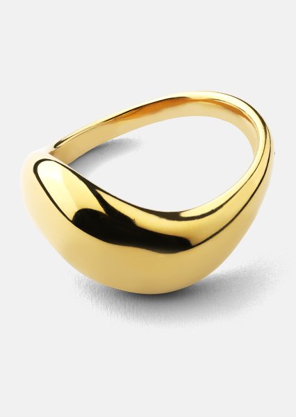 Anillo Soft Curve - 18k Chapado en oro