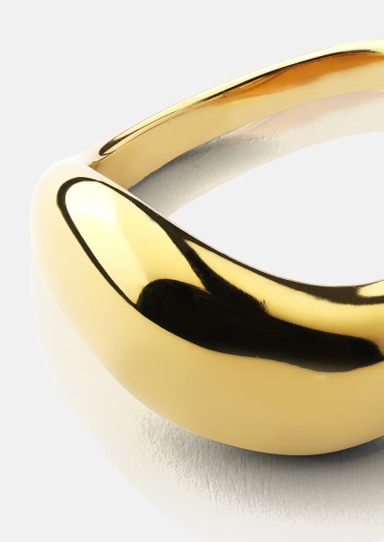 Anillo Soft Curve - 18k Chapado en oro