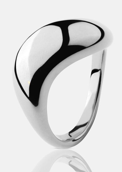 Anillo Soft Curve - Chapado en plata