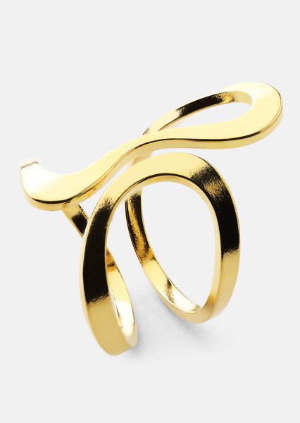Anillo Infinity Flow - 18k Chapado en oro