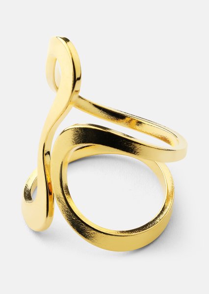 Anillo Infinity Flow - 18k Chapado en oro