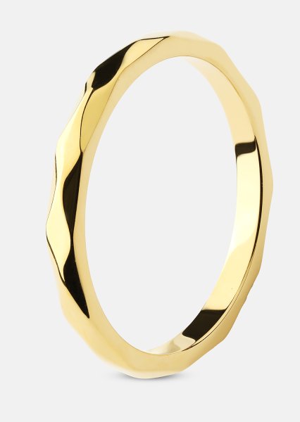 Anillo Facet Gleam - 18k Chapado en oro
