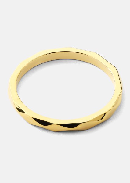 Anillo Facet Gleam - 18k Chapado en oro