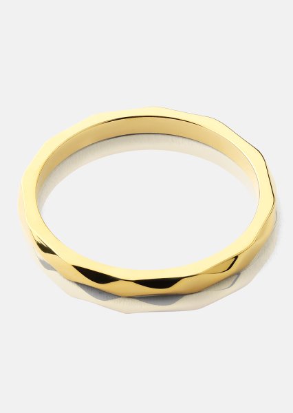 Anillo Facet Gleam - 18k Chapado en oro