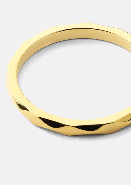 Anillo Facet Gleam - 18k Chapado en oro