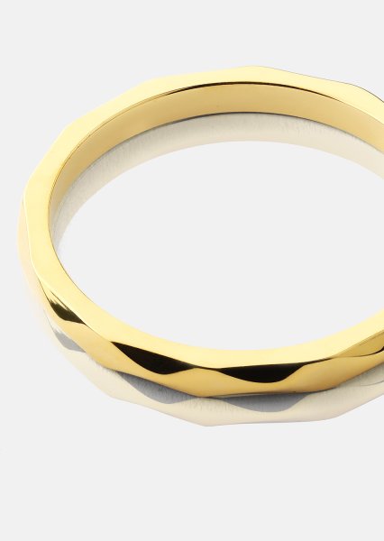 Anillo Facet Gleam - 18k Chapado en oro