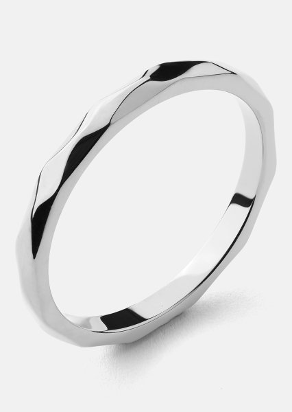 Anillo Facet Gleam - Chapado en plata