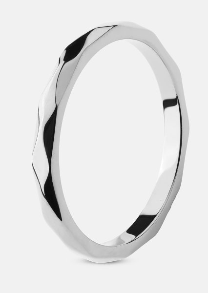 Anillo Facet Gleam - Chapado en plata