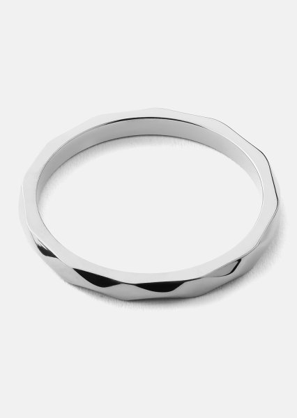 Anillo Facet Gleam - Chapado en plata