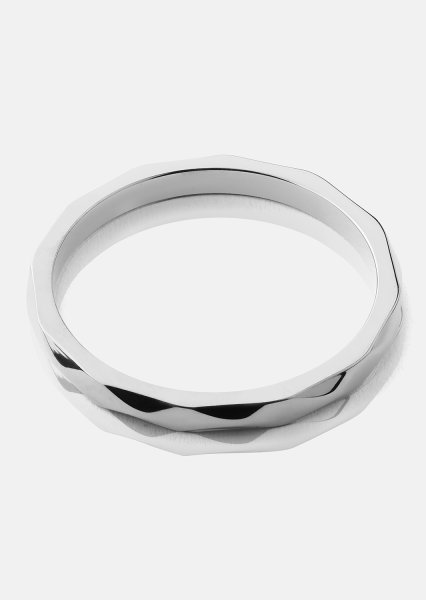 Anillo Facet Gleam - Chapado en plata