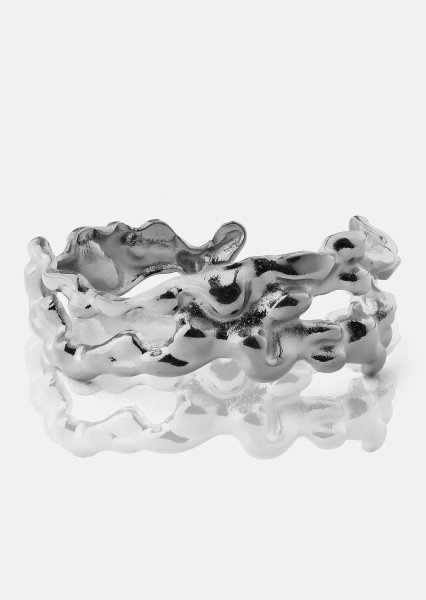 Anillo Molten Wave - Chapado en plata