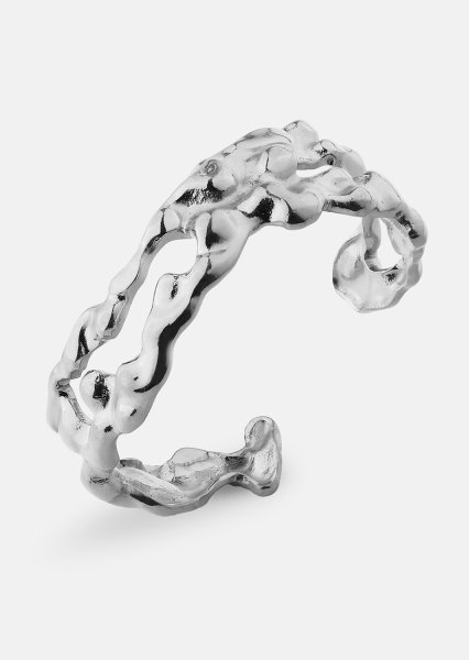 Anillo Molten Wave - Chapado en plata