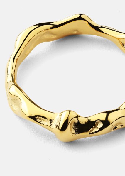 Ondula Anillo - 18k Chapado en oro