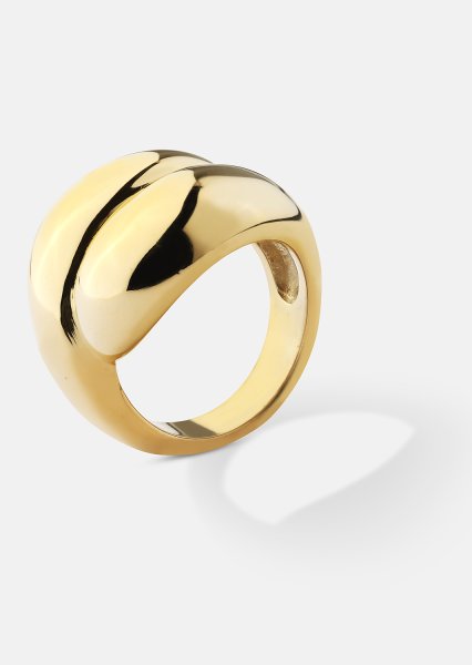 Anillo Bold Flow - 18k Chapado en oro