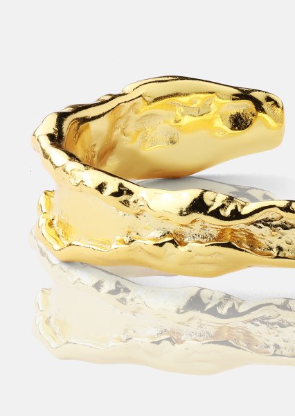 Anillo Raw Texture - Chapado en oro de 18k