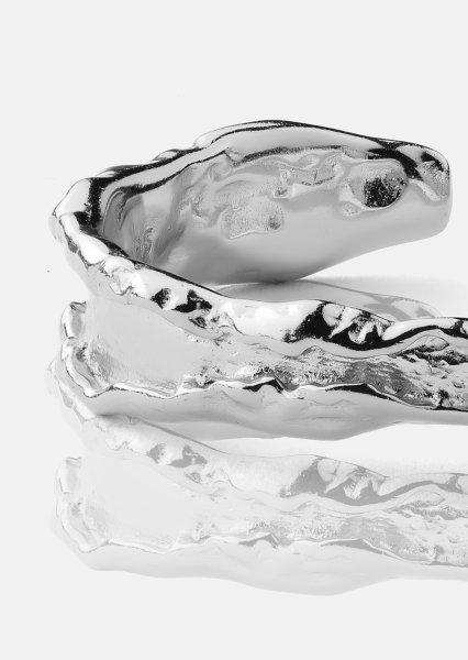 Anillo Raw Texture - Chapado en plata