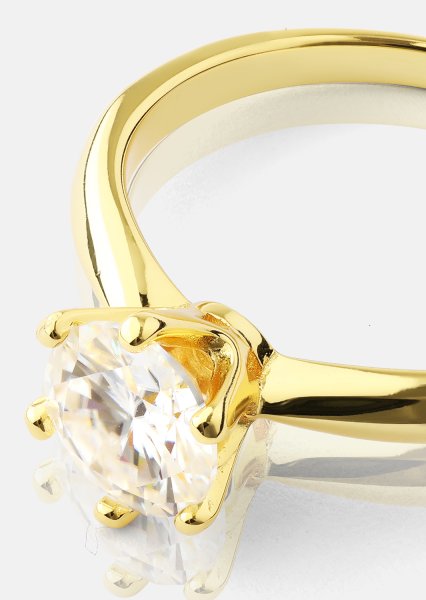 Anillo Solitaire - 18K Chapado en oro