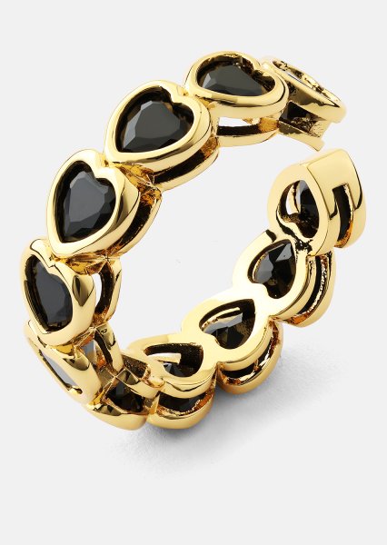 Anillo Eternal Night Heart - 18k Chapado en oro