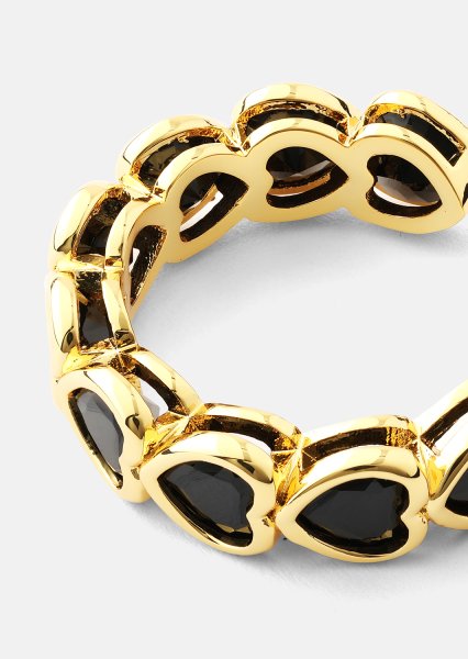 Anillo Eternal Night Heart - 18k Chapado en oro