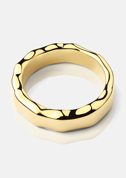 Anillo Sculpted Flow - 18k Chapado en oro