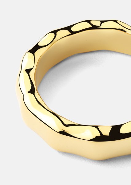 Anillo Sculpted Flow - 18k Chapado en oro