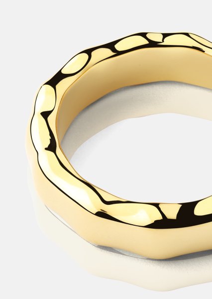 Anillo Sculpted Flow - 18k Chapado en oro