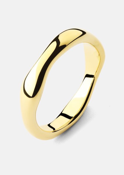 Anillo Flow Anillo Thin - 18k Chapado en oro