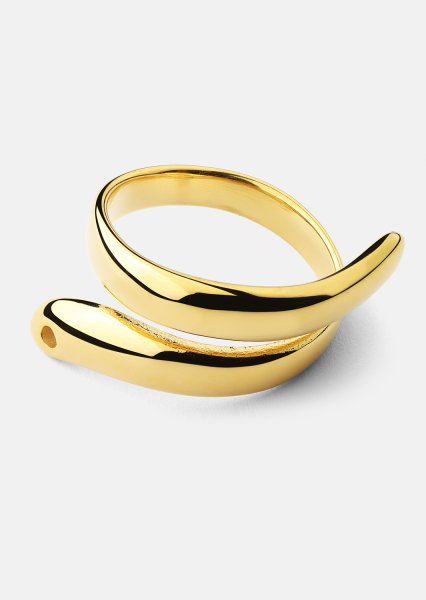Anillo Wave - 18k Chapado en oro