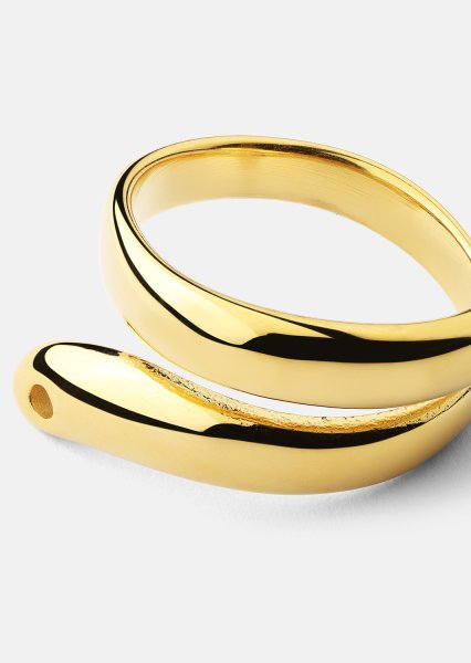 Anillo Wave - 18k Chapado en oro