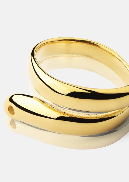 Anillo Wave - 18k Chapado en oro