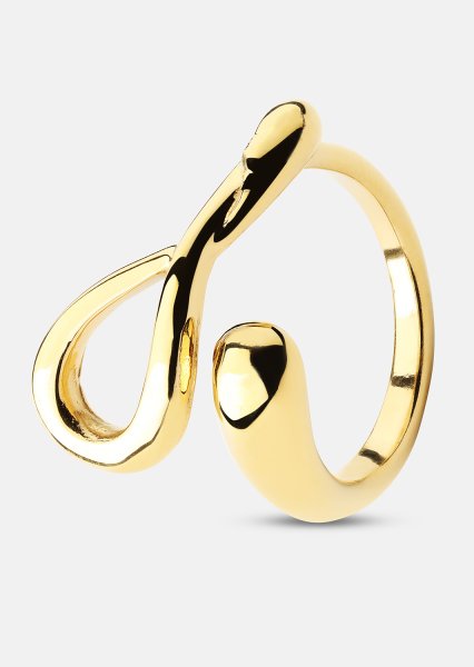 Anillo Loop - 18k Chapado en oro