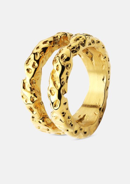 Anillo Duo - 18K Chapado en oro