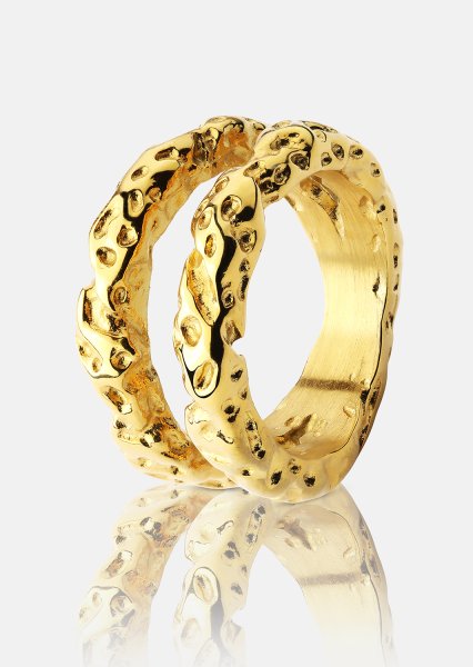 Anillo Duo - 18K Chapado en oro