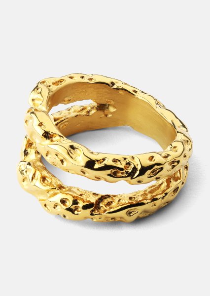 Anillo Duo - 18K Chapado en oro