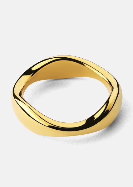 Anillo Organic Curve - 18k Chapado en oro