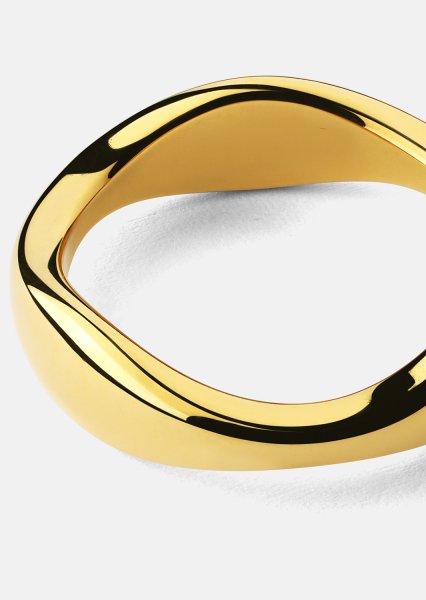 Anillo Organic Curve - 18k Chapado en oro