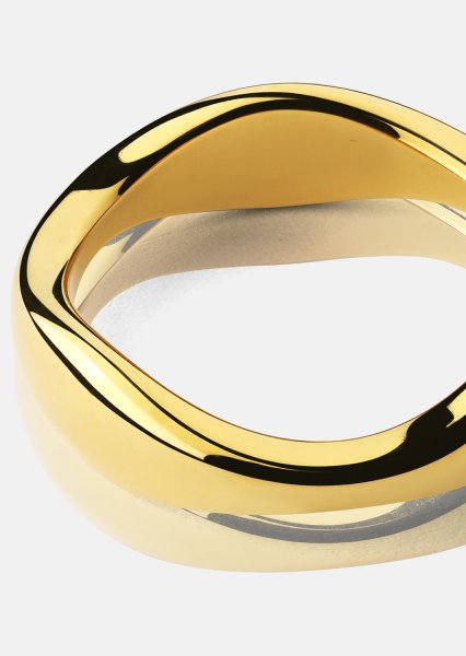 Anillo Organic Curve - 18k Chapado en oro