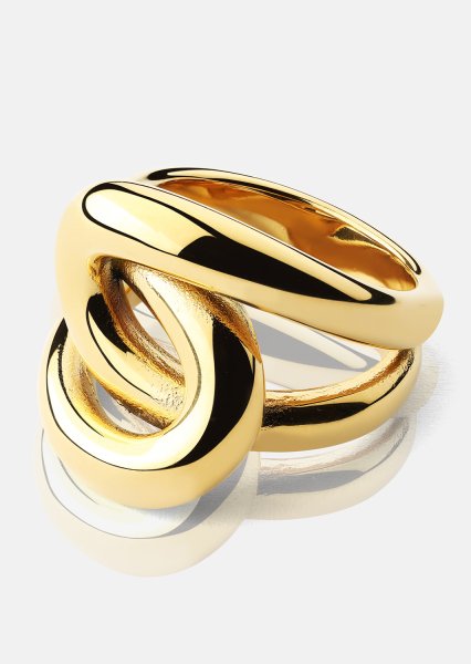 Anillo Infinity Knot - 18k Chapado en oro
