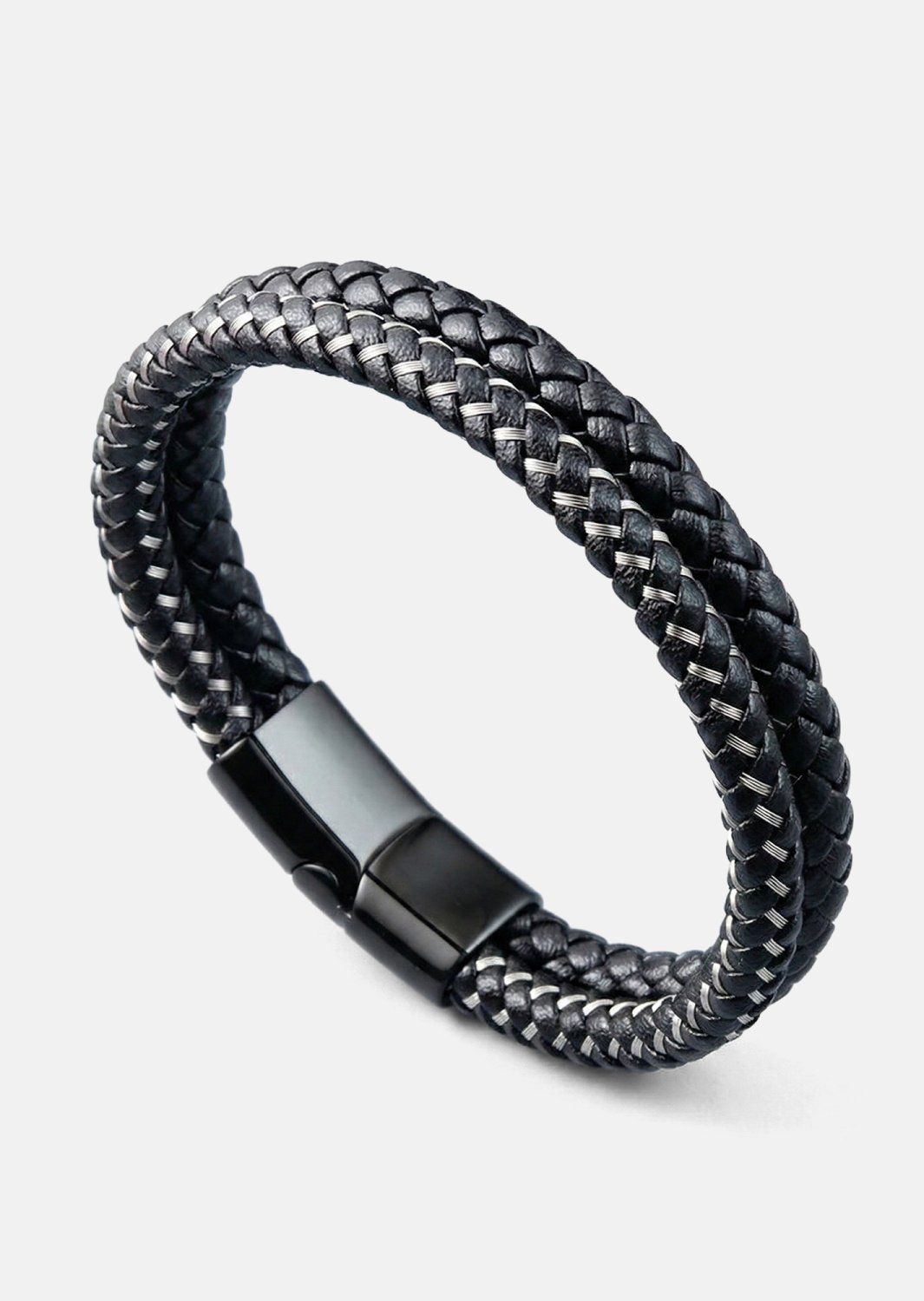 Pulsera de cuero Shadow Weave