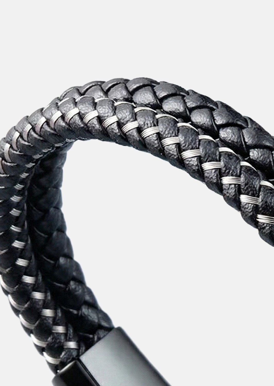 Pulsera de cuero Shadow Weave
