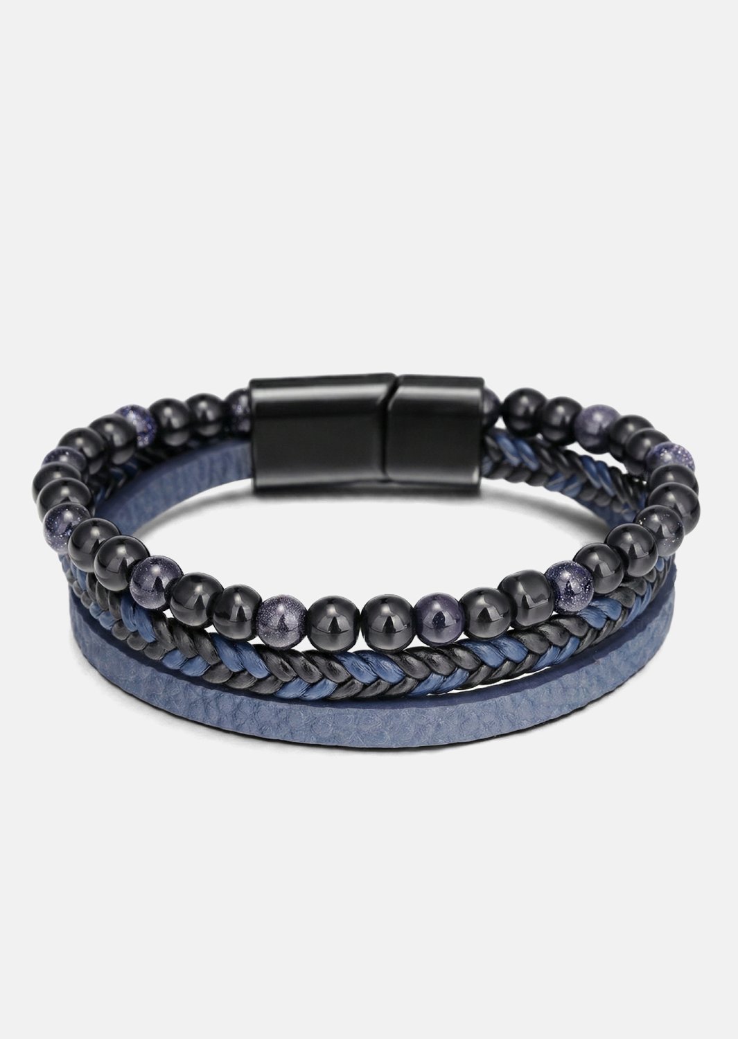 Pulsera de cuero Cobalt Stride