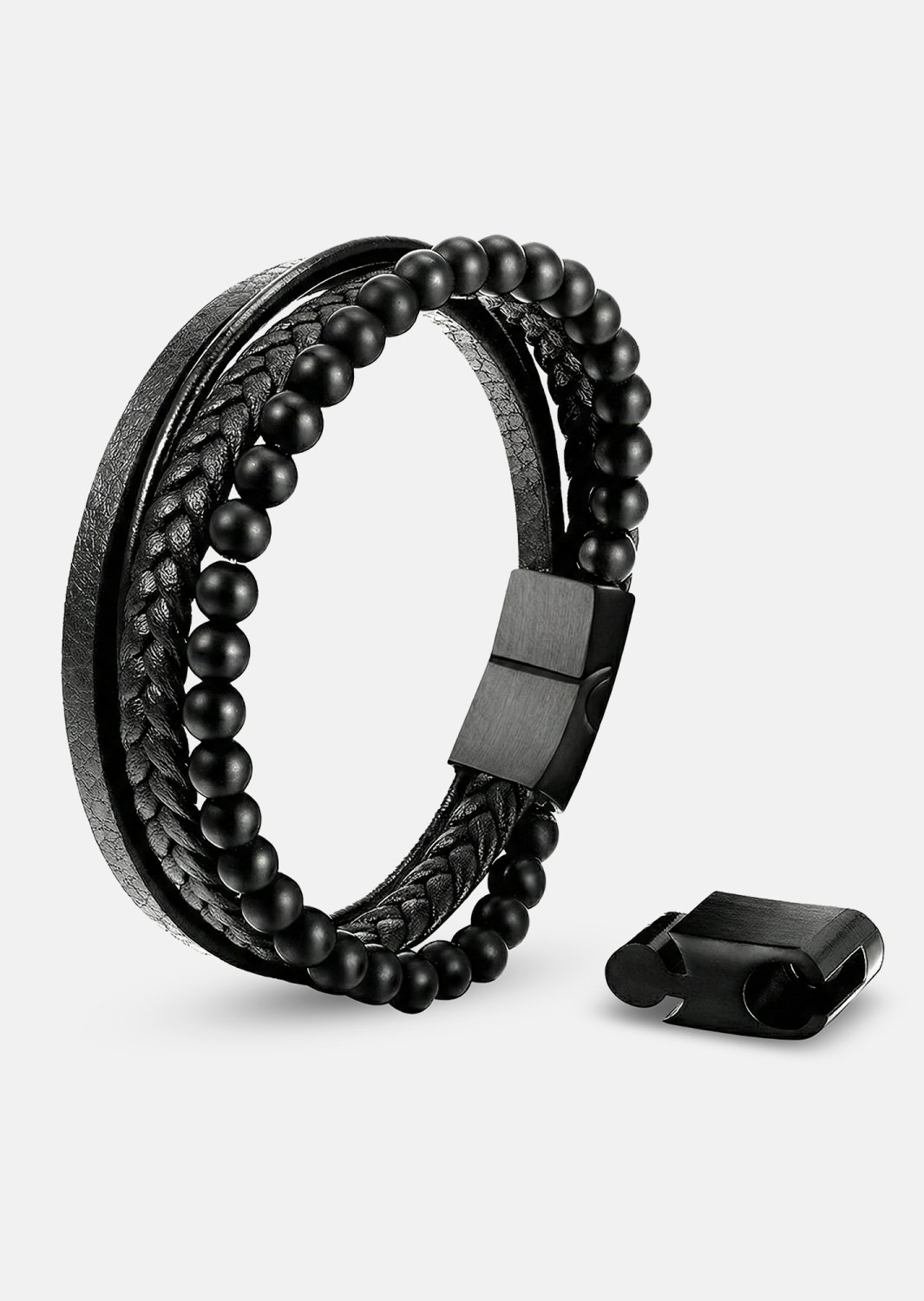 Pulsera de cuero Noble Noir