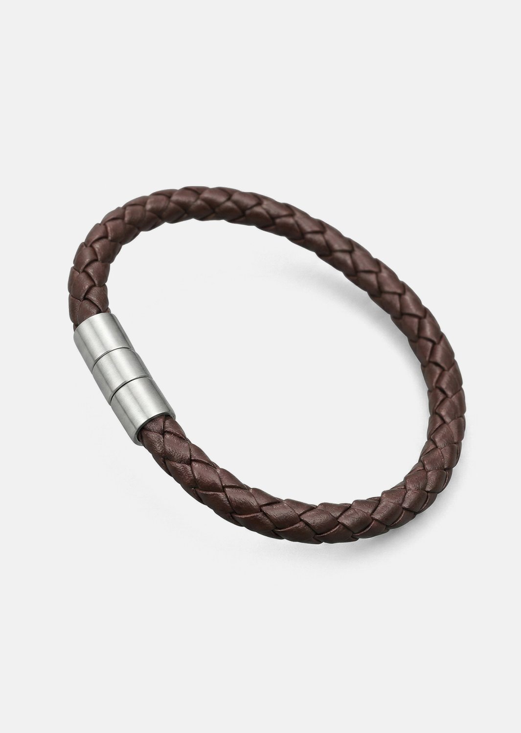 Pulsera de cuero Iron Weave