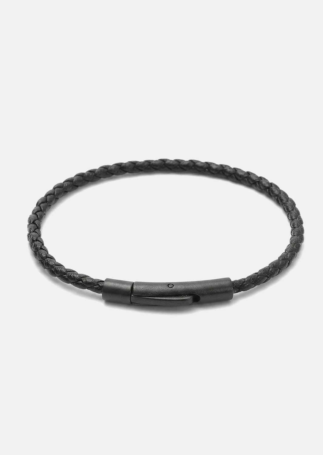Pulsera de cuero Obsidian Loop