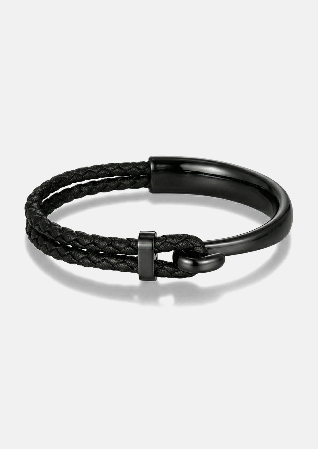 Pulsera de cuero Obsidian Link
