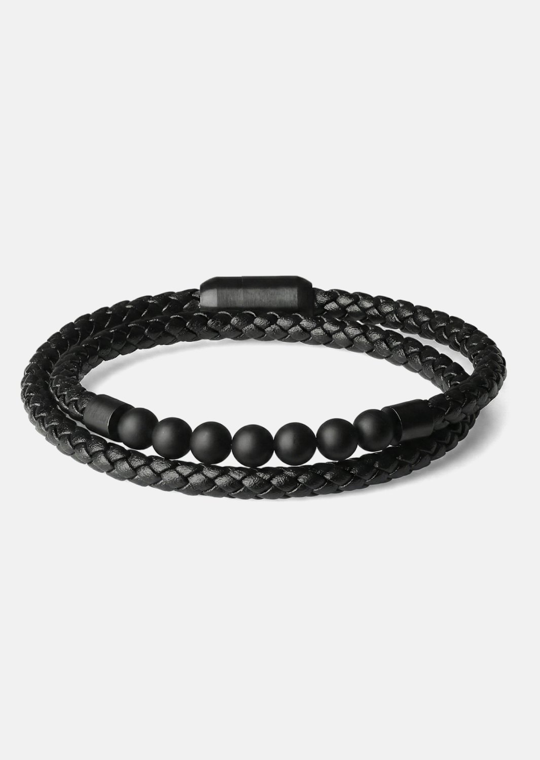 Pulsera de cuero Raven Weave